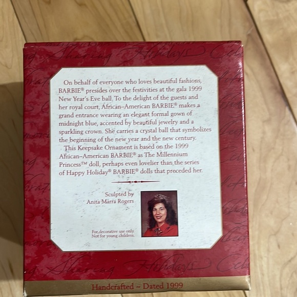 🆕 African American Barbie As The Millennium Princess Hallmark Ornament 🎄 - Picture 4 of 5